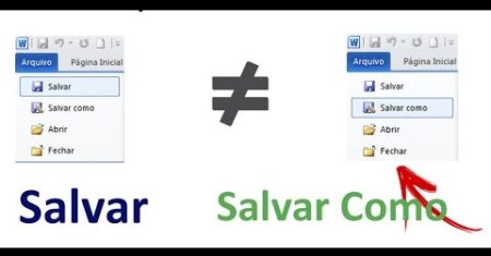 Qual É A Diferença Entre Salvar E Salvar Como?
